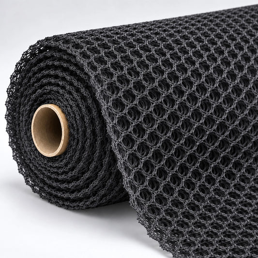 Abstandsgewirke Air Mesh 10 mm Schwarz – Seitenansicht der 10 mm Materialstärke