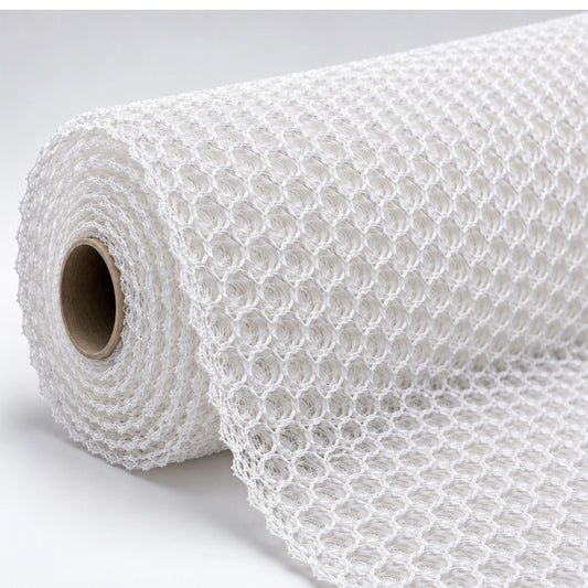 Abstandsgewirke Air Mesh 10 mm Weiß – Seitenansicht der 10 mm Materialstärke