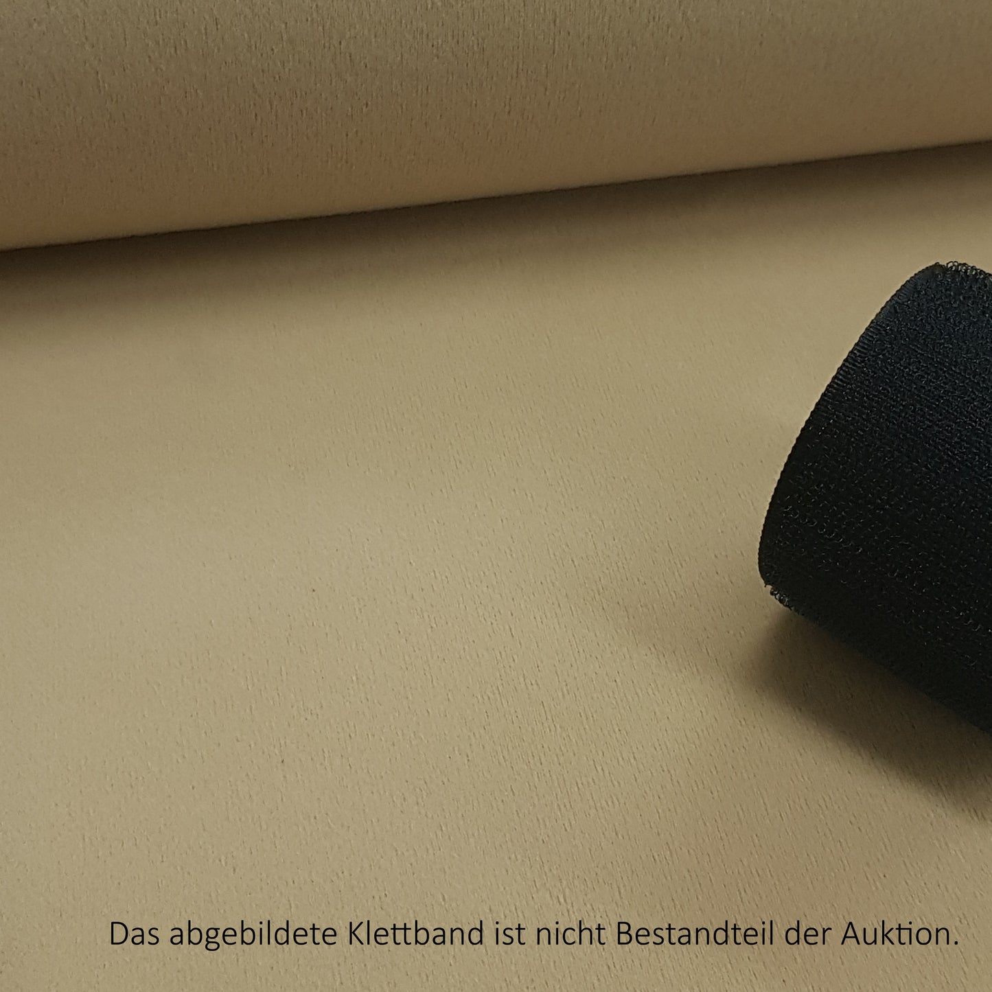 Klettflauschstoff Klettstoff für Polstermöbel usw. Meterware Beige 140cm