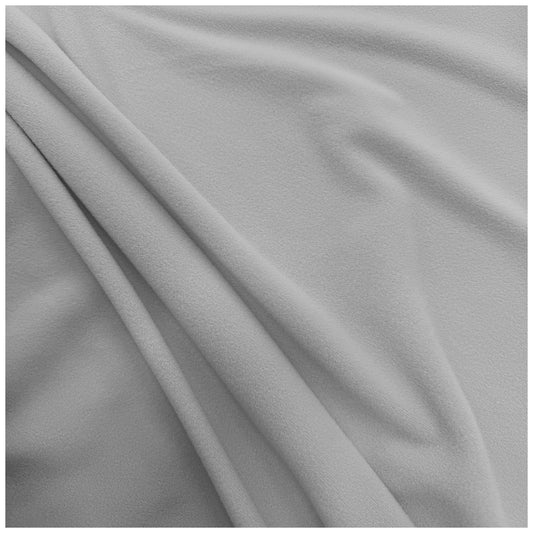 Klettflauschstoff Silber – ohne Schaum