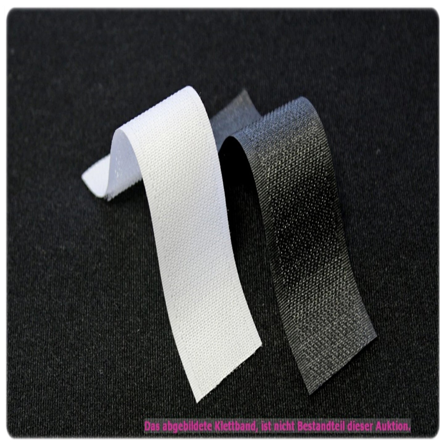 Klettflauschstoff Klettstoff für Polstermöbel usw. Meterware Schwarz 138 cm
