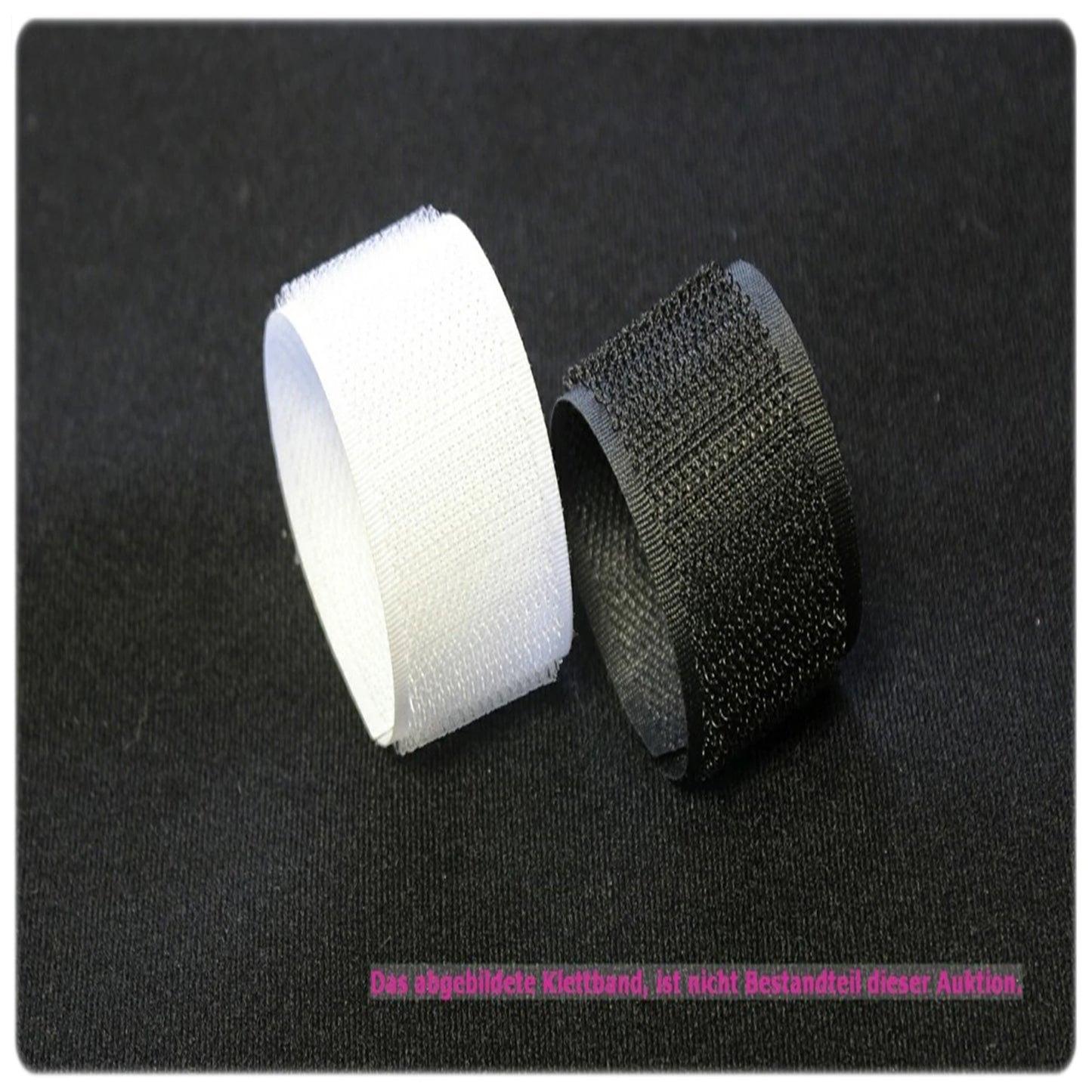 Klettflauschstoff Klettstoff für Polstermöbel usw. Meterware Schwarz 138 cm