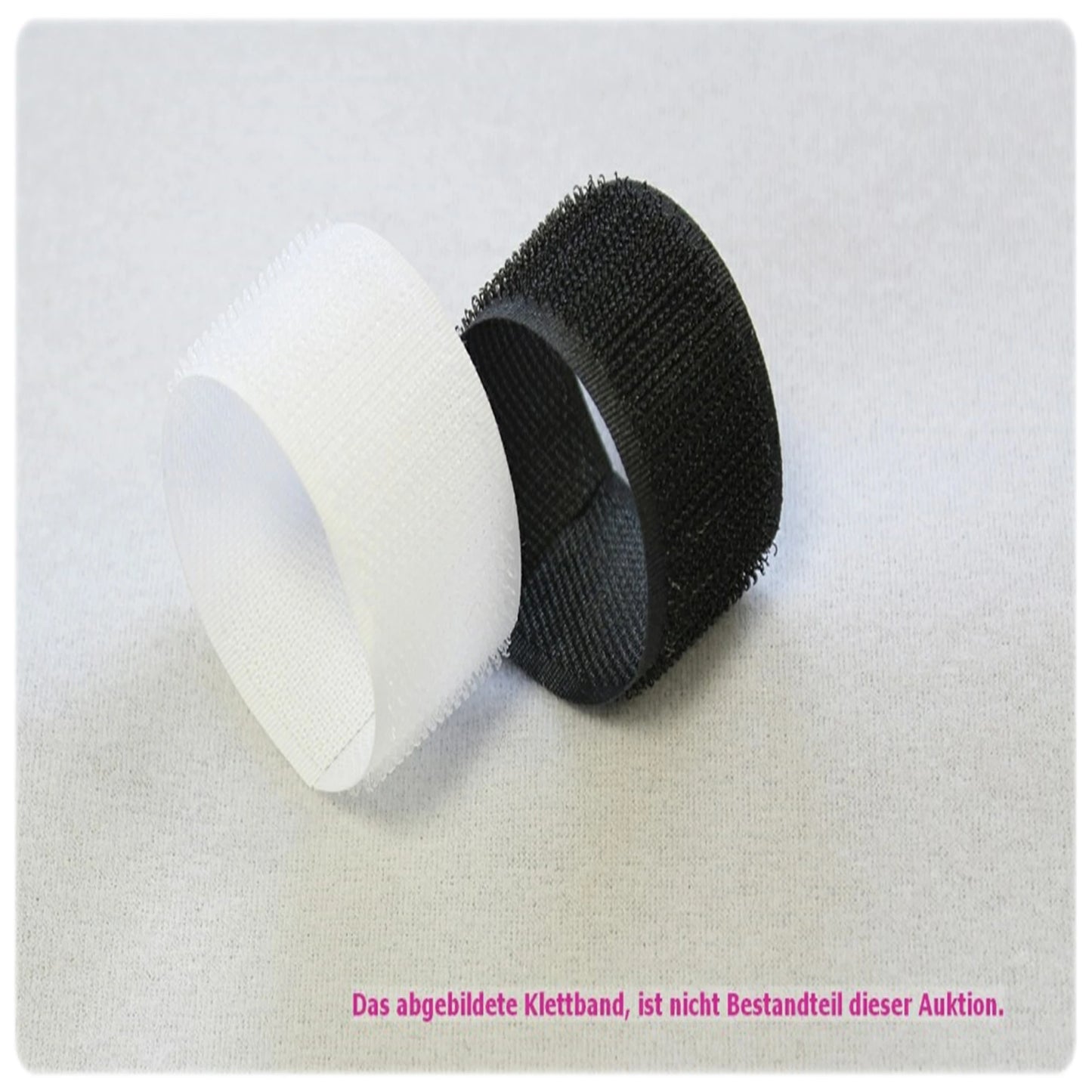 Klettflauschstoff Klettstoff für Polstermöbel usw. Meterware Weiss