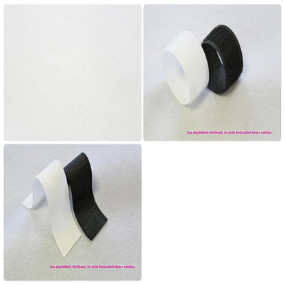 Klettflauschstoff Klettstoff für Polstermöbel usw. Meterware Weiss