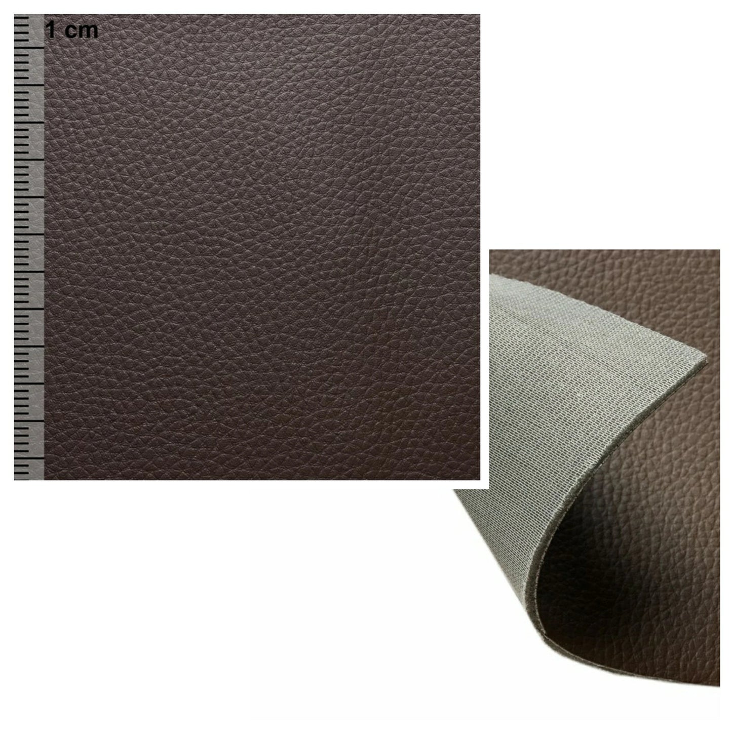 Kunstleder mit Schaumstoff ca. 5 mm (+/- 0,5 mm) und Unterware Meterware