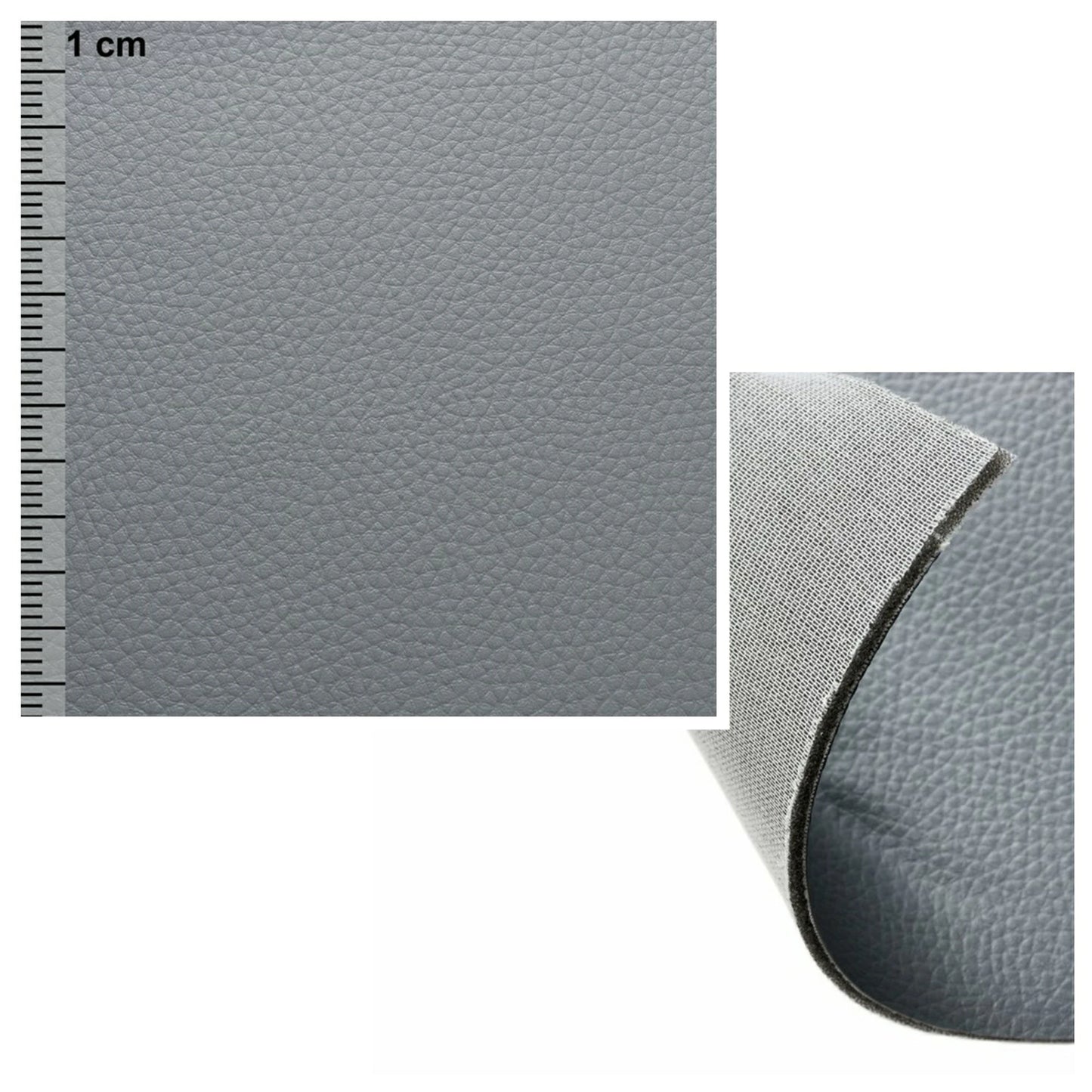 Kunstleder mit Schaumstoff ca. 5 mm (+/- 0,5 mm) und Unterware Meterware