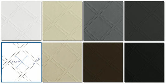 Kunstleder geprägt Rautenmuster ca.5,5cm x 5,5cm Meterware Auto Polster Sitzbezüge